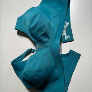 Soma Essentials Unlined Wireless Bra in Teal